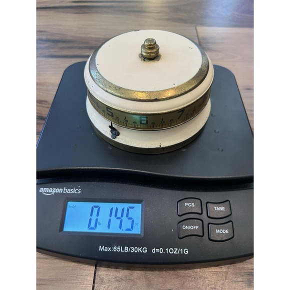 Vintage Mechanical Kitchen Timer Made in USA Mid Century White Metal Wind Up - Picture 9 of 9